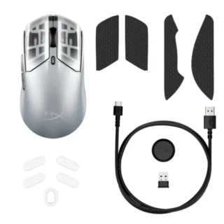 HYPERX PULSEFIRE HASTE 2 S SILVER WIRELESS GAMING MOUSE product image — product view 3