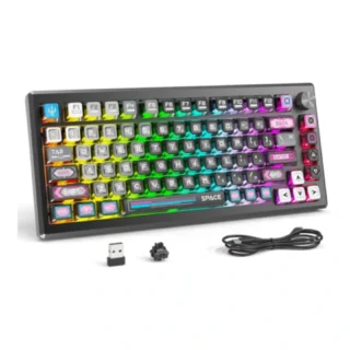 Redragon K732MC-RGB-PRO 3 Modes Connection Aluminum Alloy Body Mechanical Keyboard product image — product view 2