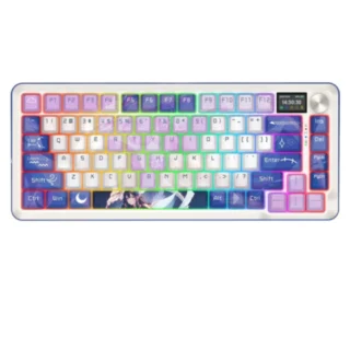 Redragon Flekact Pro 3modes Connection With Lcd Screen Gasket Mounted Mechanical Keyboard - Animated Theme product image