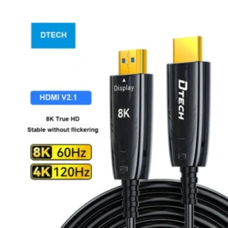 Skip to the beginning of the images gallery Dtech Optical Fiber 8k Hdmi 2.1 Extension Cable - 20m product image — product view 2