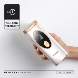Porodo Lifestyle IPL Hair Removal Advanced Skincare Technology - White product image — product view 3