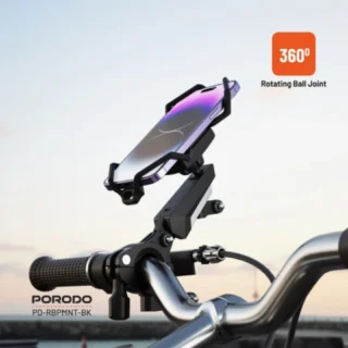 Porodo Shock-absorption Bicycle Mount - Black product image — product view 3