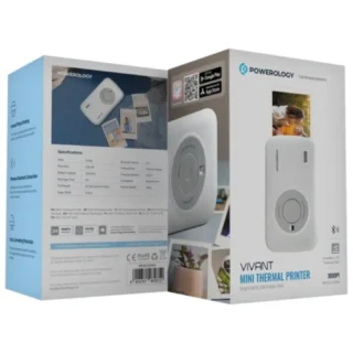 Powerology Vivant Mini Thermal Printer - White product image — product view 4