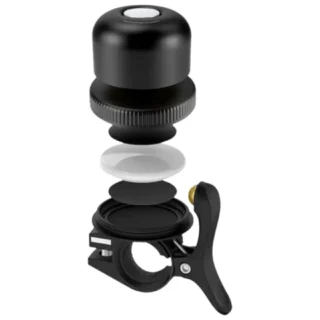 Powerology Bicycle & Scooter Bell With Airtag Mount - Black product image — product view 3