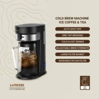 LePresso Cold Brew Machine Ice Coffee & Tea - Black product image — product view 4
