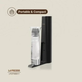 Lepresso Carbonator Instant Sparkling Water 800ml - Black product image — product view 3