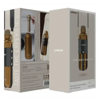 Lepresso Thermatrail Thermos Bottle With Crossbody Strap - Gold product image — product view 3