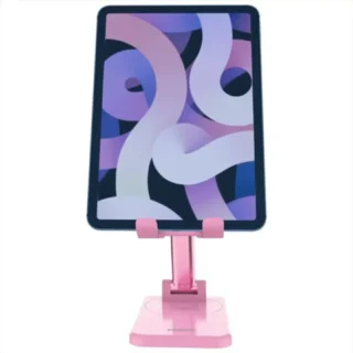 Porodo Desktop Phone & Tablet Stand with Adjustable Telescopic Rod - Pink product image — product view 2