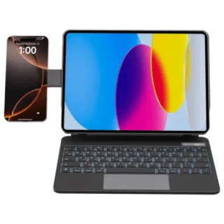 Powerology Dynaboard Wireless Keyboard Case for iPad Pro 11" (M4), MagSafe Phone Holder product image