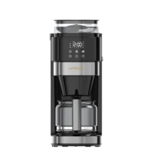 Lepresso coffee brewer with bean grinder-black product image — product view 2