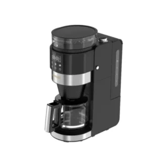 Lepresso coffee brewer with bean grinder-black product image — product view 3