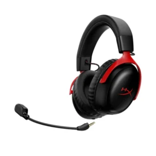 HyperX Cloud III S Wireless - Gaming Headset Black-Red product image — product view 4