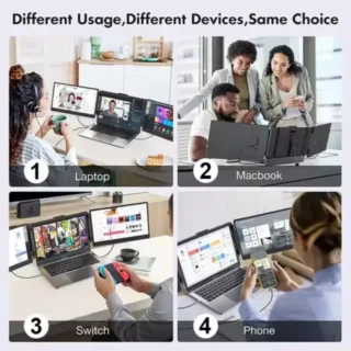 Gamvity S2 Triple Laptop Screen Extender 14" Fhd 1080p Ips Dual Portable Monitor For Laptop product image — product view 4