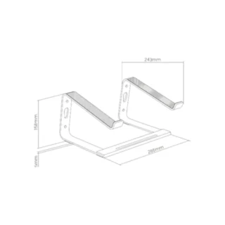 Lumi Ventilated Ultra-Slim Aluminum Laptop Stand LPS03-17 product image — product view 4