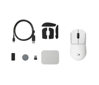 Logitech PRO X SUPERLIGHT 2c LIGHTSPEED Wireless Gaming Mouse - White product image — product view 3