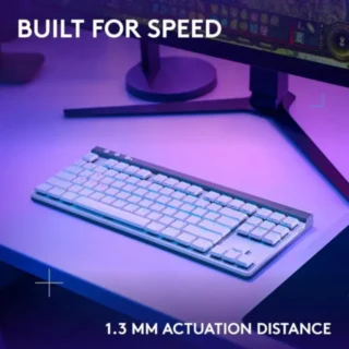 Logitech G515 TKL LIGHTSPEED Low-Profile Wireless Gaming Keyboard Tactile Switch - White (US Layout) product image — product view 4