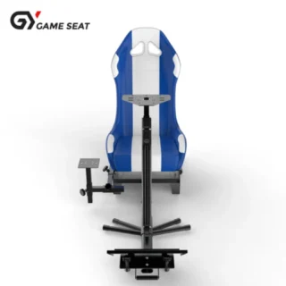 GAMESEAT GY017 Racing Simulator Cockpit Seat – White/Blue product image — product view 3