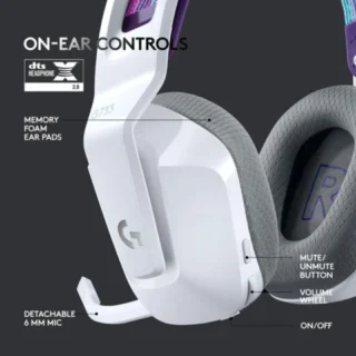 LOGITECH G733 LIGHTSPEED WIRELESS RGB GAMING HEADSET - WHITE product image — product view 3