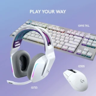 LOGITECH G733 LIGHTSPEED WIRELESS RGB GAMING HEADSET - WHITE product image — product view 4