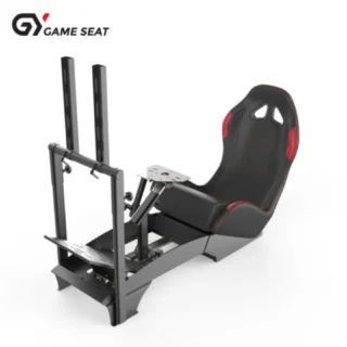 Gameseat GY-Extreme Racing Simulator Cockpit with Monitor Mount – Black/Red | Fully Adjustable Steel Frame & Sport Seat GY046-2 product image — product view 2