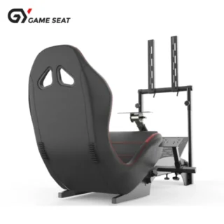 Gameseat GY-Extreme Racing Simulator Cockpit with Monitor Mount – Black/Red | Fully Adjustable Steel Frame & Sport Seat GY046-2 product image — product view 4