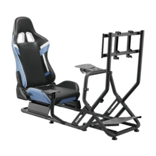 Gamvity Racing Simulator Cockpit With Monitor Mount Lrs09-bs03 - Black/blue product image