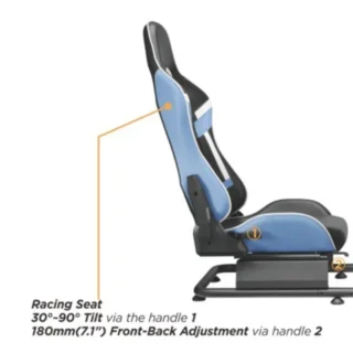 Gamvity Racing Simulator Cockpit With Monitor Mount Lrs09-bs03 - Black/blue product image — product view 4