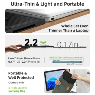 Gamvity 14-Inch Triple Screen Portable Monitor With One-Cable Connection product image — product view 2