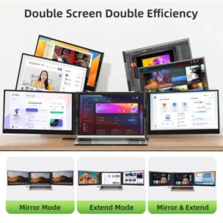 Gamvity 14-Inch Triple Screen Portable Monitor With One-Cable Connection product image — product view 3