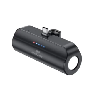 Engage 5000mAh USB-C Ultra Compact Power Bank With Flashlight (18W)