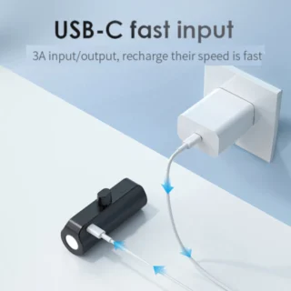 Engage 5000mAh USB-C Ultra Compact Power Bank With Flashlight (18W) — product view 3