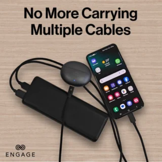 Engage Compact Wireless Magnetic Power Bank 10000 mAh with USB-C Cable & LED Display PD 45W(37W/H) — product view 3