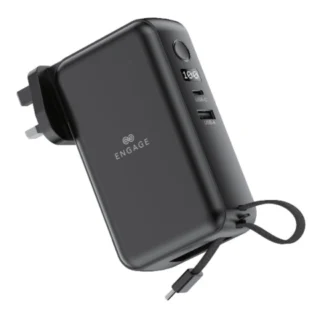 Engage Hybrid 65W GaN Charger 10000 mAh Power Bank (38.5W/H)