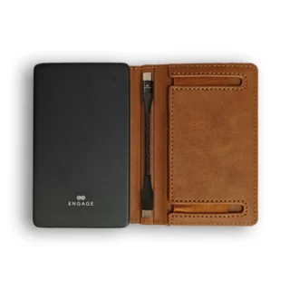 Engage 5000 mAh Magnetic Power Bank Wallet (Light Brown) — product view 2