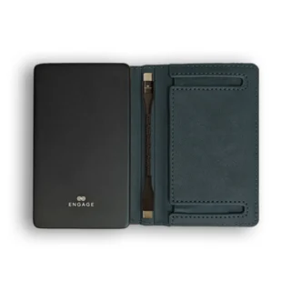 Engage 5000 mAh Magnetic Power Bank Wallet (Blue) — product view 2