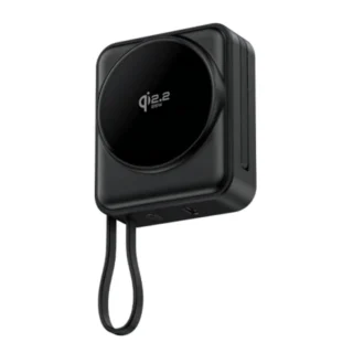 iEngage 10000mAh Powerbank Qi2.2 Semi Solid Battery 45W Fast Charging With Built-In Cables And Magsafe