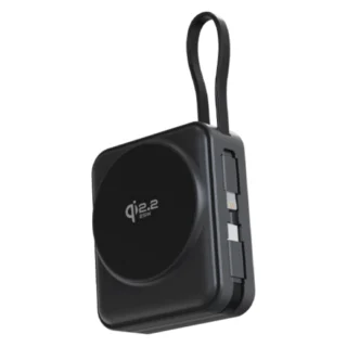 iEngage 10000mAh Powerbank Qi2.2 Semi Solid Battery 45W Fast Charging With Built-In Cables And Magsafe — product view 3
