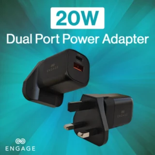 Engage Dual Port 20W PD Fast Charger/Adapter With Interchangeable Adapter — product view 3