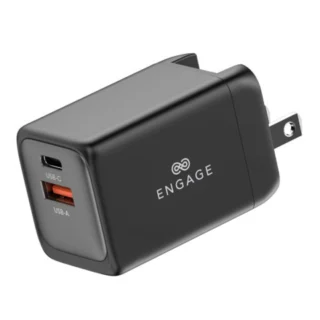 Engage Dual Port 48W Power Adapter With Interchangeable Uk/Eu Plug — product view 2