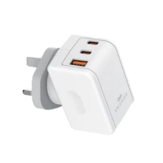 Engage 65W Dual C + USB-A Power Adapter with 180 Degree Rotating Plug — product view 2