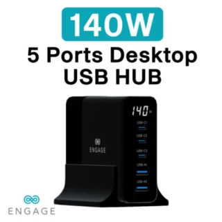 Engage 140W 5 Ports Desktop USB Hub/ Charger