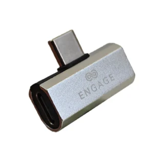 Engage USB-C To Dual USB-C Adapter (Charge + Audio) Silver — product view 2