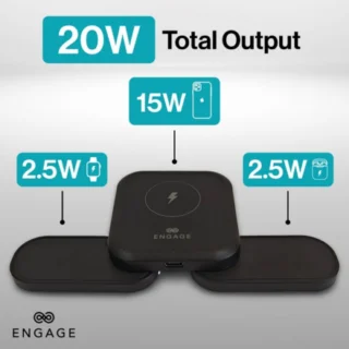 Engage Foldable Magnetic 3-In-1 Wireless Charger — product view 2