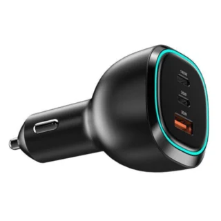 Engage 3 Port PD USB-C 165W Car Charger Black — product view 2