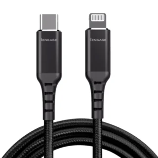 iEngage USB-C To Lightning Cable (1Meter)(Black)