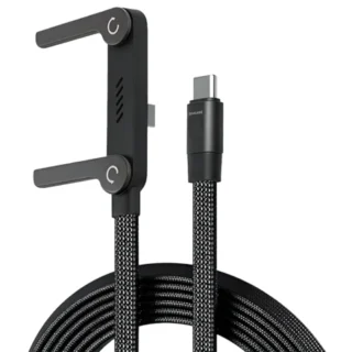 iEngage T-AngLED 240W 2-In-1 USB-C Cable With Phone Stand Bracket ( 1.5 Meter )