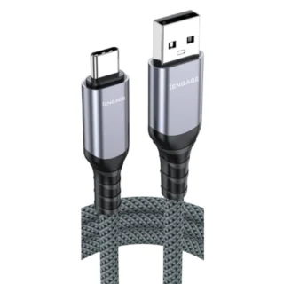 iEngage Braided USB-A To USB -C Cable( USB 3.2) (2M) (Light Gray) — product view 2