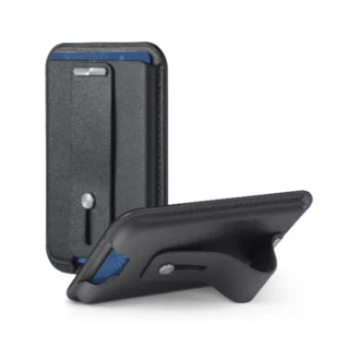 Engage Magsafe Wallet With Finger Grip Holder - Black