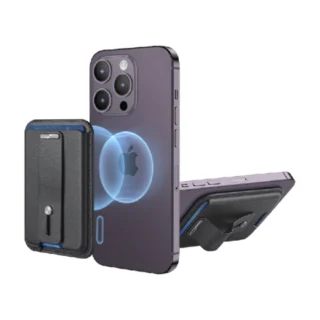 Engage Magsafe Wallet With Finger Grip Holder - Black — product view 2