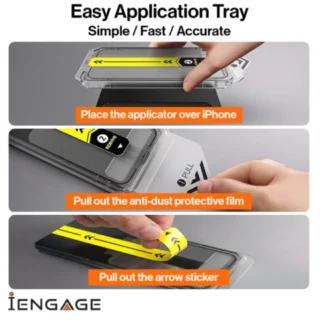 iEngage iPhone 17 Pro Max Tempered Glass Screen Protector With Applicator — product view 3